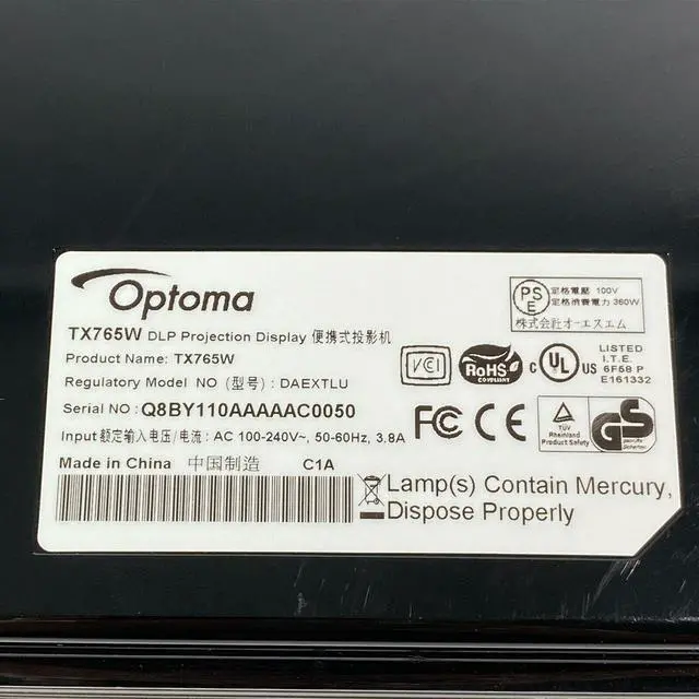 Alt view image 7 of 7 - Optoma TX765W DLP Projector 4000 Lumens HD 1080p HDMI Wireless Networking bundle