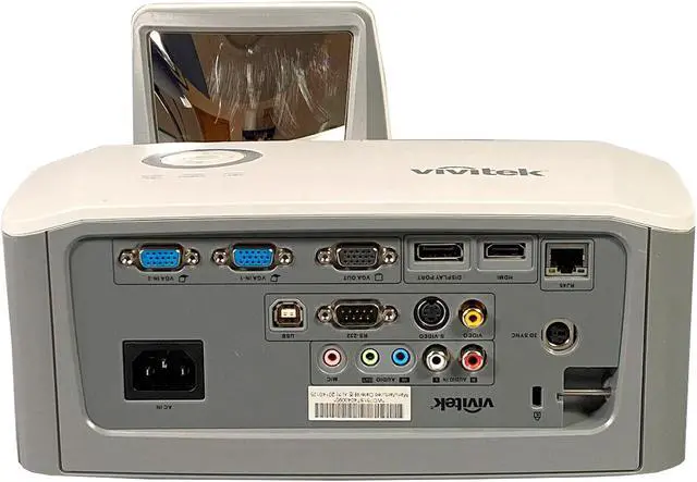 Alt view image 3 of 7 - Vivitek D751ST DLP Projector 2800 Lumens Widescreen WXGA Ultra Short Throw PC 3D HD 1080p HDMI Speakers USB LAN with Accessories Bundle (Power Cable, HDMI Cable, Remote)