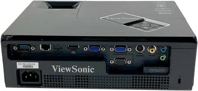 Alt view image 3 of 7 - ViewSonic PJD6235 DLP Projector 3000 Lumens HD 1080p XGA Portable 3D-Ready HDMI with Accessories Bundle (Power Cable, HDMI Cable, Remote)