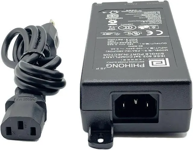 Alt view image 4 of 6 - NEW Original Phihong Power Over Ethernet Switching Power Injector 48V 0.32A W/PC