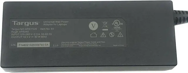 Alt view image 4 of 4 - Genuine Targus APA31US AC Adapter "D" Tip Laptop Charger 19.5V 90W W/P.Cord
