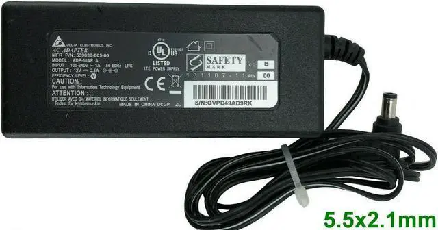 Main image of OEM Delta AC Adapter 30W For Yamaha Psr-292 Psr-293 Psr-3 Piano Keyboard N/Cord