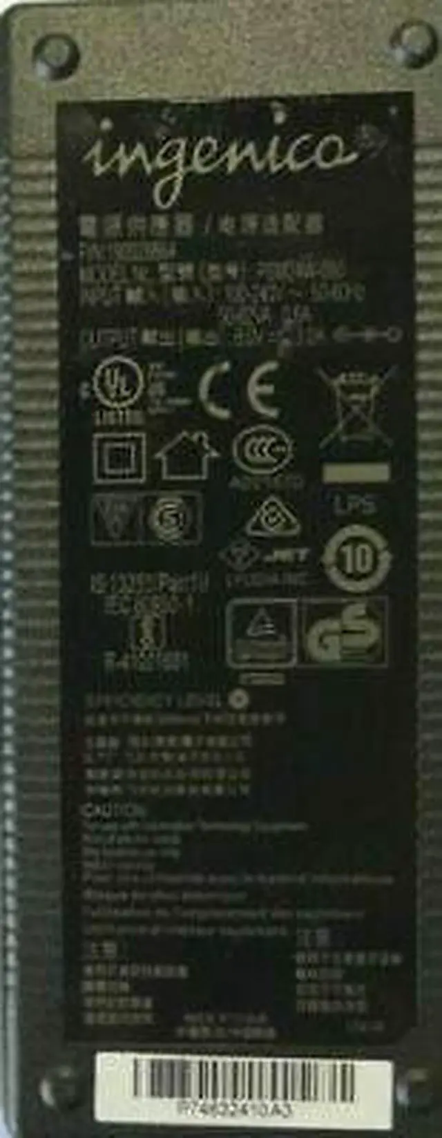 Alt view image 3 of 3 - Genuine Ingenico AC Adapter Power Supply for ISC480 Credit Card Terminal w/Cord
