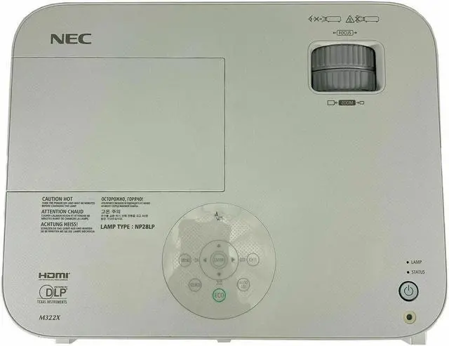 Alt view image 4 of 5 - NEC NP-M322X DLP HD Projector Home Theater with Accessories + EXTRA LAMP