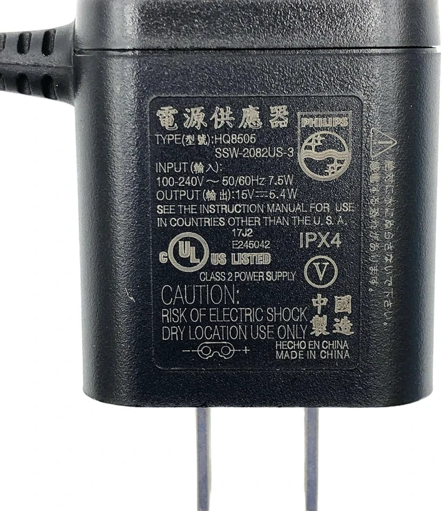 Alt view image 4 of 4 - Genuine Philips HQ3505 Power Supply SSW-2082US-3 15V 5.4W for Philips Norelco Shaver Electric Razor