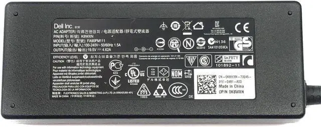 Alt view image 4 of 4 - Genuine Dell AC Adapter 19.5V 4.62A Charger 90W Laptop Power Supply w/PC OEM