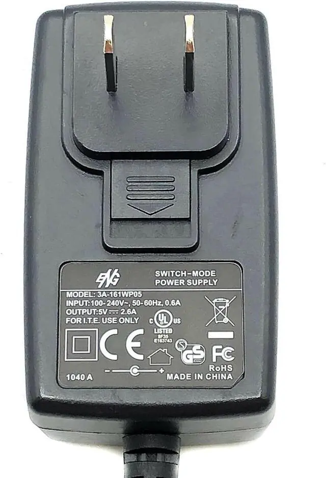 Alt view image 4 of 4 - Genuine ENG 3A-161WP05 AC/DC Adapter Switch-Mode Power Supply 5V 2.6A OEM