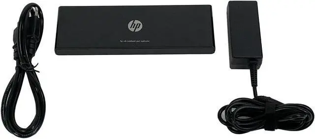 Alt view image 2 of 7 - HP HSTNN-Q05X USB Media Docking Station Port Replicator VY843AA#ABA w/ Adapter