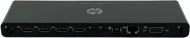 Alt view image 3 of 7 - HP HSTNN-Q05X USB Media Docking Station Port Replicator VY843AA#ABA w/ Adapter