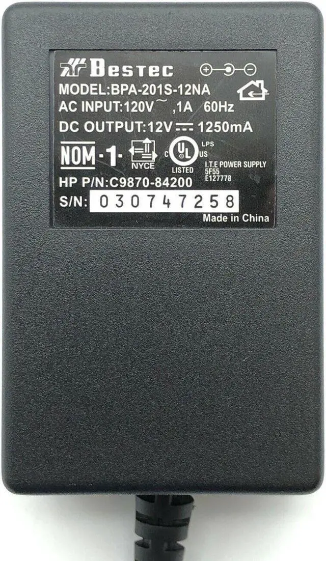 Alt view image 2 of 5 - NEW Genuine Bestec BPA-201S-12NA Power Supply 12V 1.25A OEM