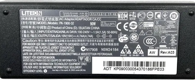 Alt view image 5 of 5 - Genuine Liteon PA-1900-32 AC DC Adapter 19V 4.74A Power Supply Charger OEM