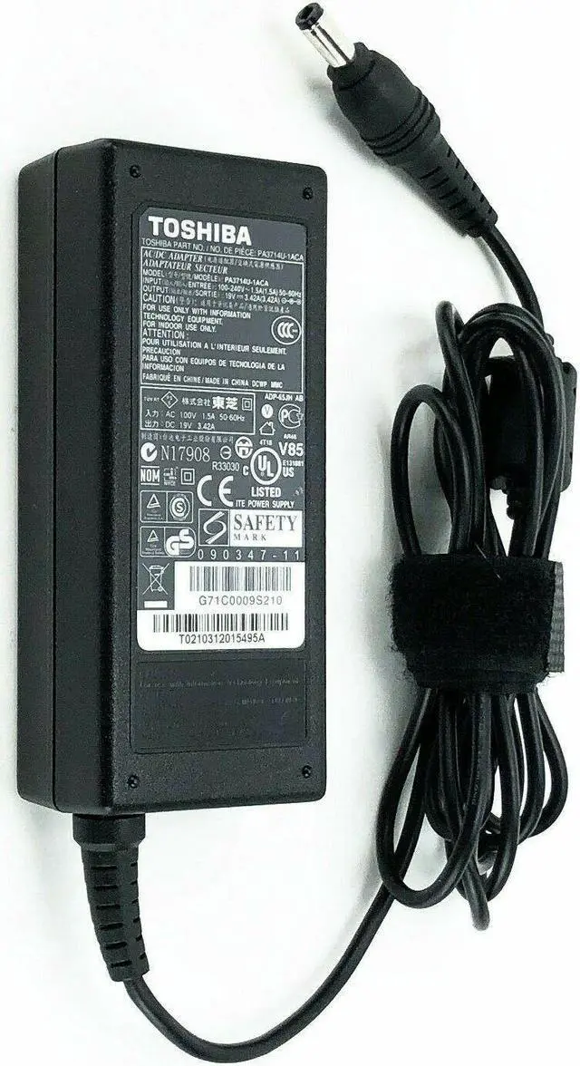 Alt view image 3 of 3 - Genuine Toshiba PA-1650-21 AC Adapter Laptop 19V 3.42A 5.5/2.5mm W/Cord Original