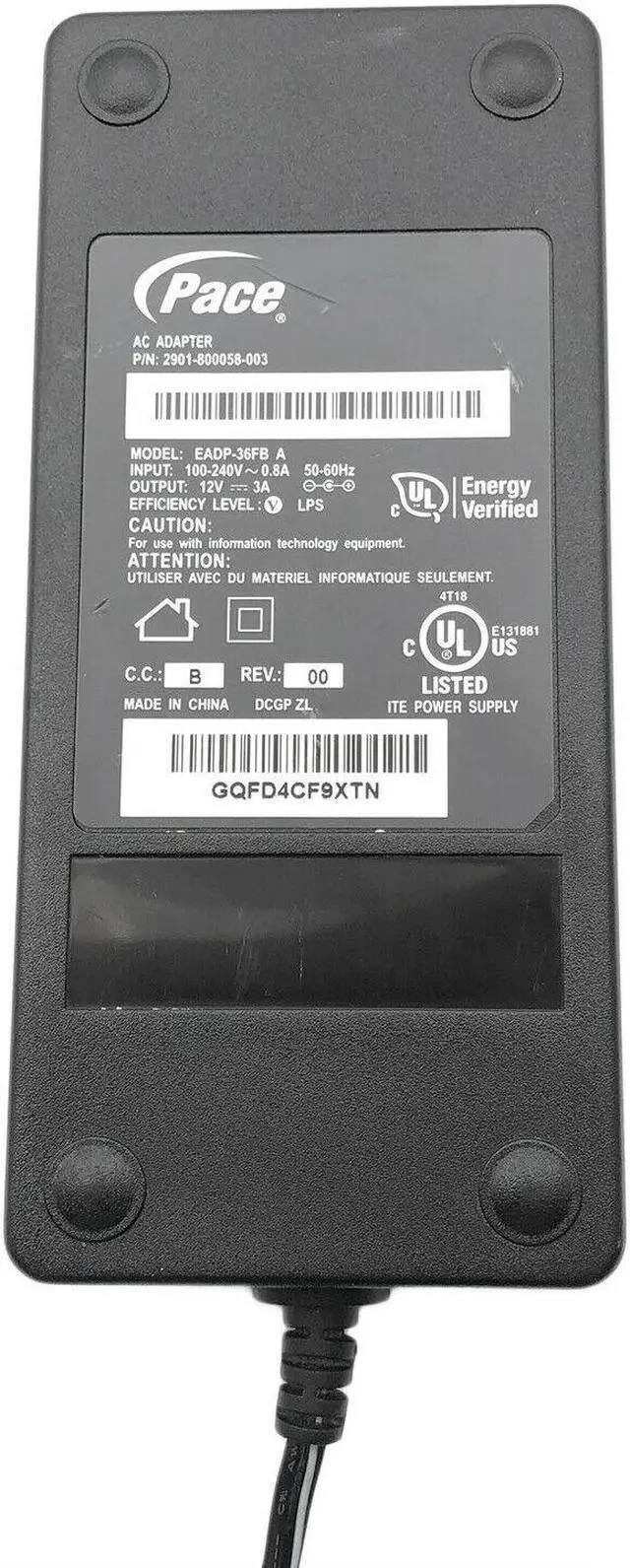 Alt view image 5 of 5 - Genuine AC Adapter 36W for Fortinet FortiGate 80C Firewall Power Supply w/Cord