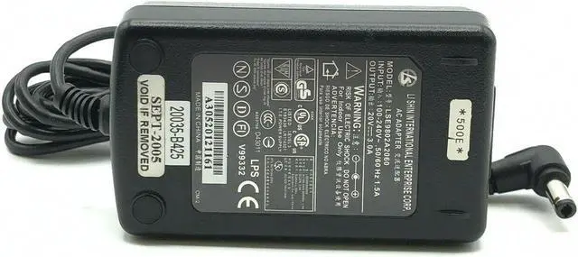 Alt view image 2 of 5 - Genuine Li Shin LSE9802A2060 AC Adapter 20V 3A Power Supply w/PC OEM