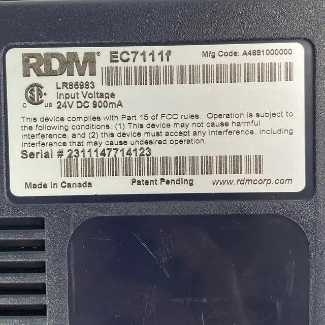 Alt view image 7 of 7 - RDM EC7000i Dual-Sided Check Scanner Reader EC7111f No Adapter