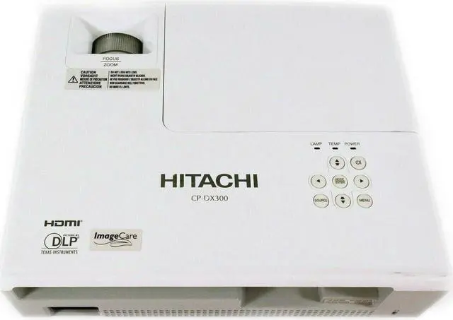 Alt view image 4 of 6 - Hitachi CP-DX300 DLP Projector Portable 1080p 3D Ready HDMI Bundle