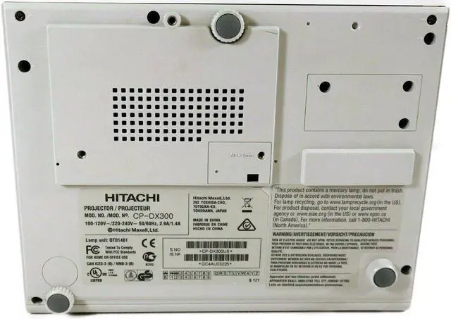 Alt view image 6 of 6 - Hitachi CP-DX300 DLP Projector Portable 1080p 3D Ready HDMI Bundle