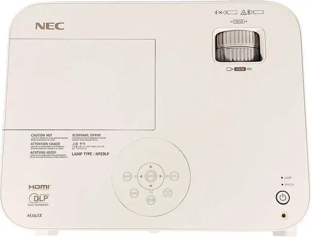 Alt view image 5 of 7 - NEC M363X DLP Projector NP-M363X 3600 ANSI Full HD 3D HDMI (MHL) LAN w/Bundle