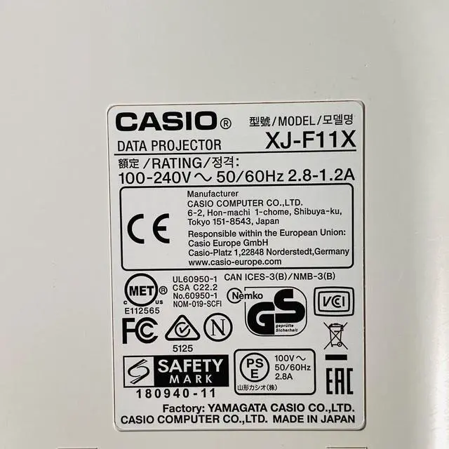 Alt view image 7 of 7 - Casio XJ-F11X DLP Projector 3300 Lumens Bright Lamp Free HDMI HD 1080p w/Bundle