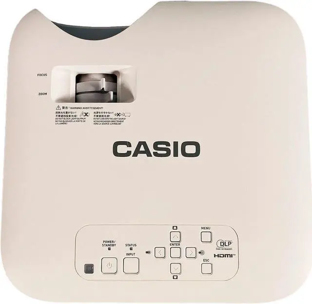 Alt view image 5 of 7 - Casio XJ-F11X DLP Projector 3300 Lumens Bright Lamp Free HDMI HD 1080p w/Bundle