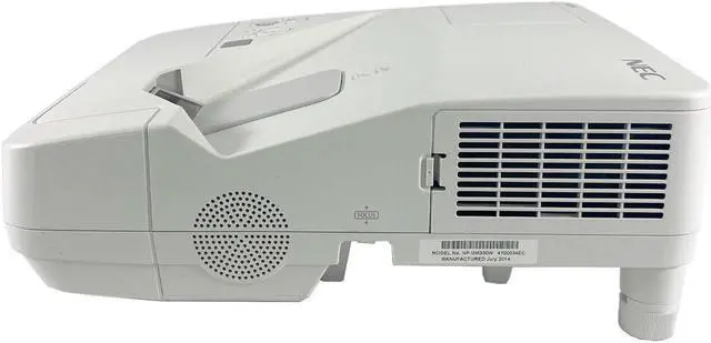Alt view image 3 of 6 - NEC NP-UM330W 3LCD Projector Ultra Short Throw 1280x800 3300 ANSI Lumens HDMI 1080p w/Bundle