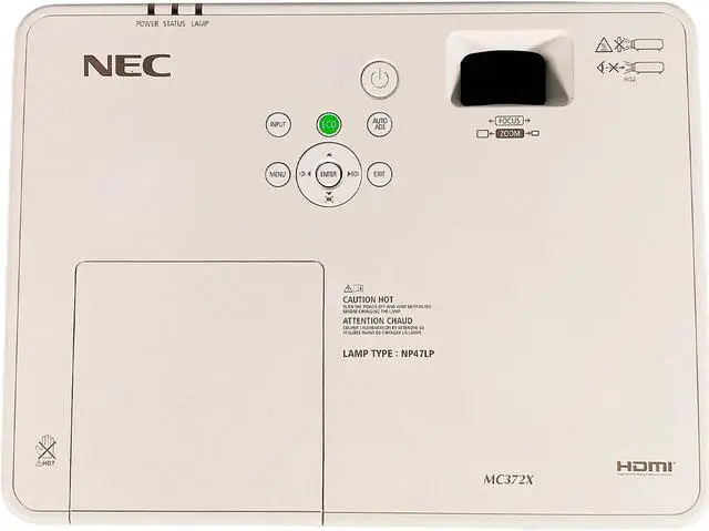 Alt view image 5 of 7 - NEC MC372X 3LCD BRIGHT PROJECTOR 3700 ANSI HD 1080p w / Bundle Set