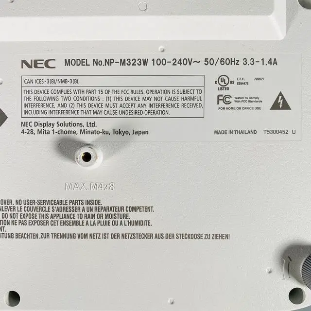 Alt view image 7 of 7 - NEC NP-M323W DLP Projector 3200 ANSI for Games Movie Presentation Multipurpose Use Full HD 3D 1080p HDMI