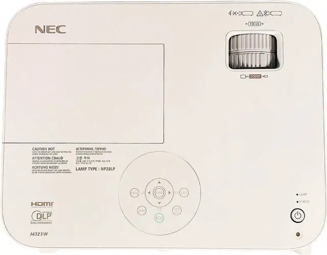 Alt view image 6 of 7 - NEC NP-M323W DLP Projector 3200 ANSI for Games Movie Presentation Multipurpose Use Full HD 3D 1080p HDMI