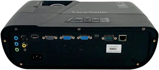 Alt view image 2 of 6 - ViewSonic PJD6551W DLP Projector HDMI (Portable) 3300 ANSI Lumens HD 1280 x 800 1080p (FHD) w/Accessories