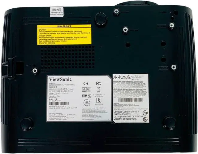Alt view image 6 of 6 - ViewSonic PJD6551W DLP Projector HDMI (Portable) 3300 ANSI Lumens HD 1280 x 800 1080p (FHD) w/Accessories