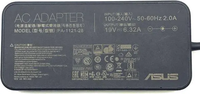 Alt view image 5 of 6 - Genuine 120W AC Adapter for Asus VivoBook PRO N55SF N550 N552 N750 N752 w/Cord