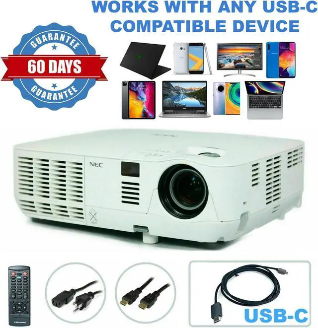 Main image of NEC NP-V300X DLP Projector V300X HDMI - Professional Streaming for Home and Office Multipurpose Use bundle USB-C