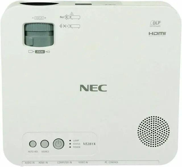 Alt view image 5 of 7 - NEC VE281X 2800 ANSI Lumens DLP Projector HD HDMI 1080 for Conference Meeting Room w/bundle