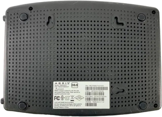 Alt view image 6 of 6 - Arris Touchstone TM804G/CT Telephony Cable Modem For Optimum Cablevision