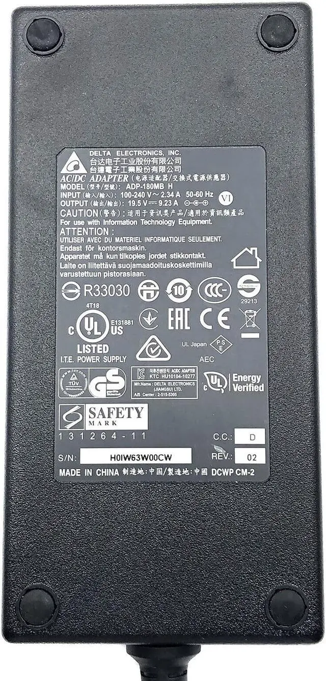 Alt view image 6 of 6 - Original DELTA AC Adapter ADP-180MB H Power Charger 19.5V 9.23A 180W w/PC OEM