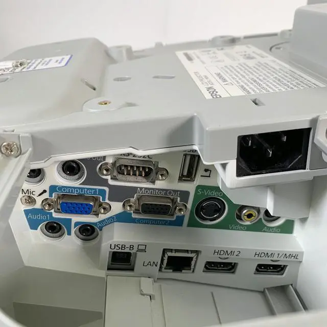 Alt view image 3 of 6 - Ultra Short Throw 3LCD Projector Epson PowerLite 580 3200 Lumens ANSI for Home Theater Games HD 1080i  HDMI w/Bundle