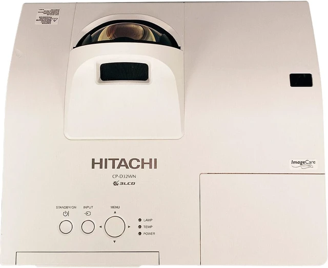 Alt view image 5 of 7 - Hitachi CP-D32WN 3LCD Projector Short-Throw 3200 ANSI HDMI 1080p w/Bundle