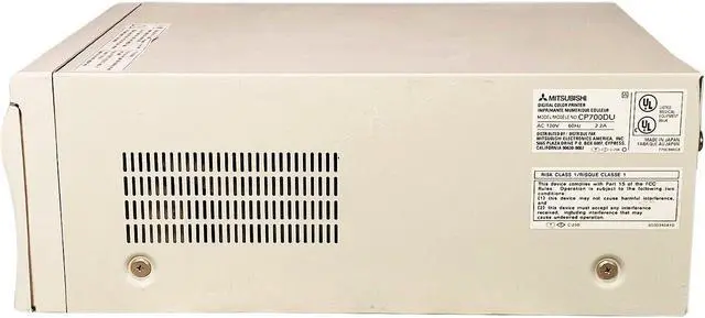 Alt view image 7 of 7 - Mitsubishi CP700DU Dye Sublimation Thermal Transfer Color Video Printer Parallel