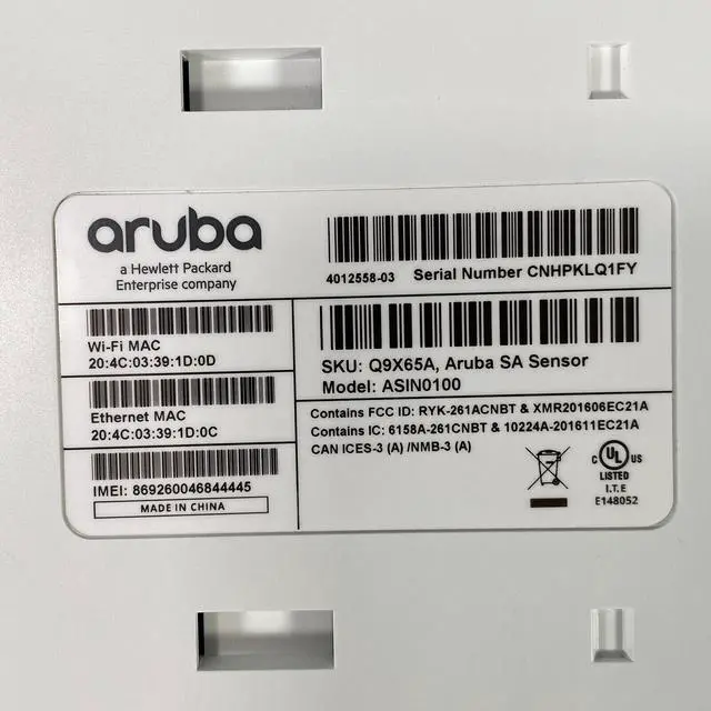 Alt view image 7 of 7 - Aruba Networks ASIN0100 Wireless LTE Sensor Network Management Q9X65A w/ Adapter