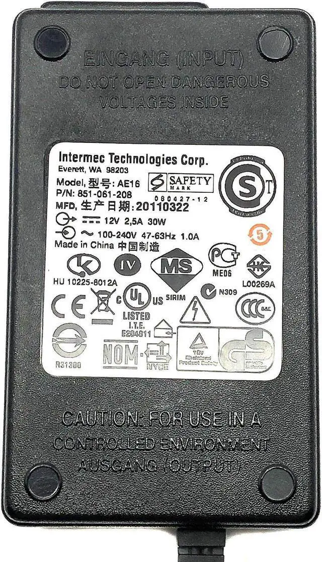 Alt view image 6 of 6 - Genuine AC Power Adapter for Intermec AD20 AD21 AD22 Dock Charging Cradle w/PC
