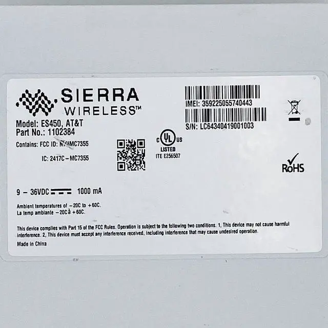 Alt view image 6 of 6 - AirLink Sierra Wireless ES450 Enterprise 4G LTE Gateway 1102384 w/ Adapter