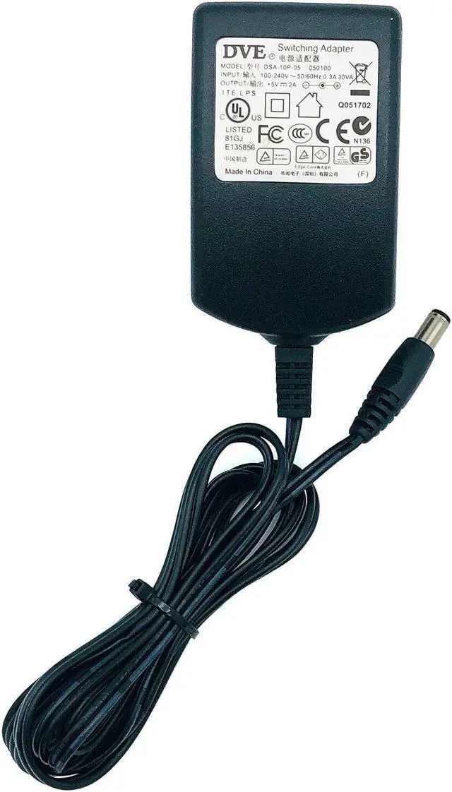 Main image of Genuine DVE DSA-10P-05 050100 AC Switching Adapter Plug-In 5V 2A Power Supply
