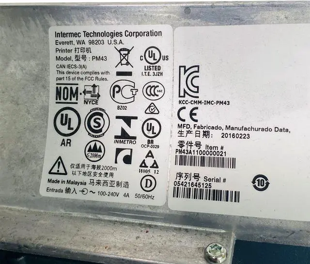 Alt view image 7 of 7 - Intermec PM43 Industrial Direct Thermal Label Printer USB LAN Serial