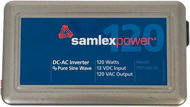 Alt view image 6 of 7 - Samlex PST-120-12 Pure Sine Wave Inverter PST Series 120 VAC 120 Watt