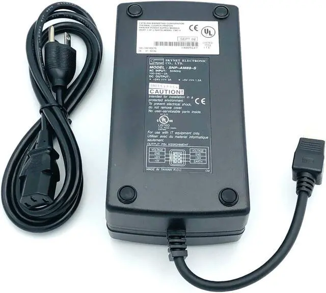 Main image of Genuine Skynet SNP-AM89-S AC/DC Power Supply Adapter 24V 3A/5V 1.5A w/PC