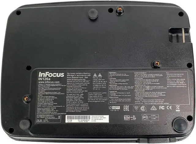 Alt view image 6 of 7 - InFocus IN126a DLP Projector 3500 ANSI HD 1080p WXGA 3D-Ready HDMI Portable