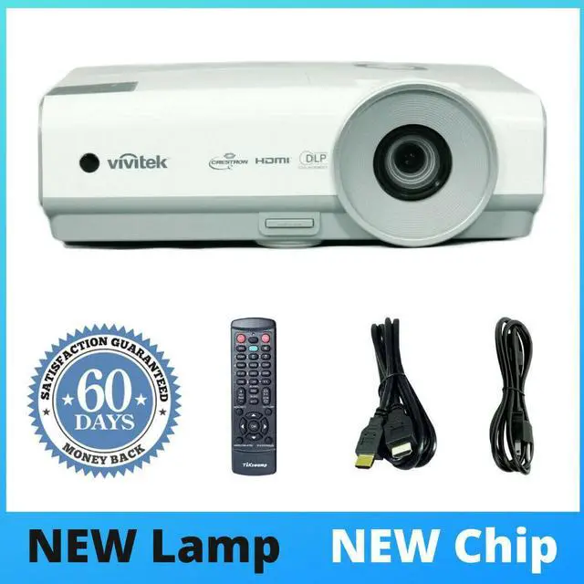 Main image of ViviTek D859 DLP Projector 3600 ANSI 3D HD HDMI 1080i bundle