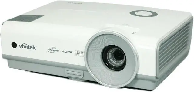 Alt view image 2 of 6 - ViviTek D859 DLP Projector 3600 ANSI 3D HD HDMI 1080i bundle