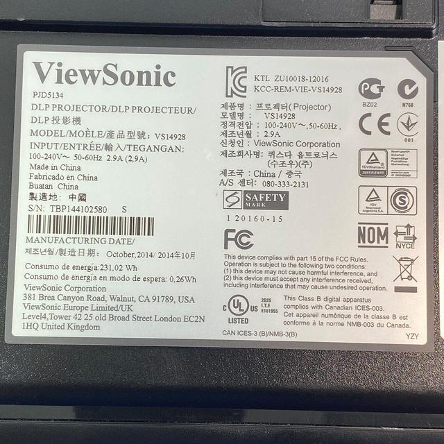 Alt view image 7 of 7 - ViewSonic PJD5134 DLP Projector SVGA Portable 3000 ANSI HDMI 1080p HD 3D with Accessories Bundle (Power Cable, HDMI Cable, Remote)
