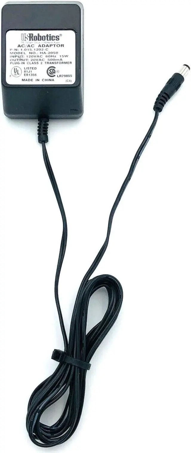 Main image of Genuine USRobotics HA-2050 AC/AC Plug-In Class 2 Transformer Adapter 20V 500mA